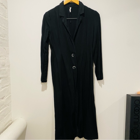 ▫️Mango▫️Long Black Linen Jacket - Picture 2 of 4